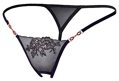 Cottelli Collection Sexy Crotchless Thong Con Strass -