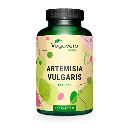 Artemisia Vulgaris Vegavero® | 600 Mg | Con 2% Di Flavonoidi | 180 Capsule | Senza Additivi | Vegan