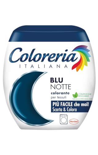 Coloreria Italiana Grey Colorante Tessuti E Vestiti In Lavatrice, Colore Blu Notte, 1 Confezione, 350 G