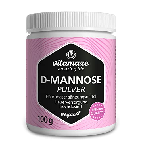 D Mannosio In Polvere 2000 Mg De Alto Dosaggio & Vegano, Per Dose Giornaliera, 100 G Di Contenuto Della Lattina, Integratore Alimentare Senza Additivi