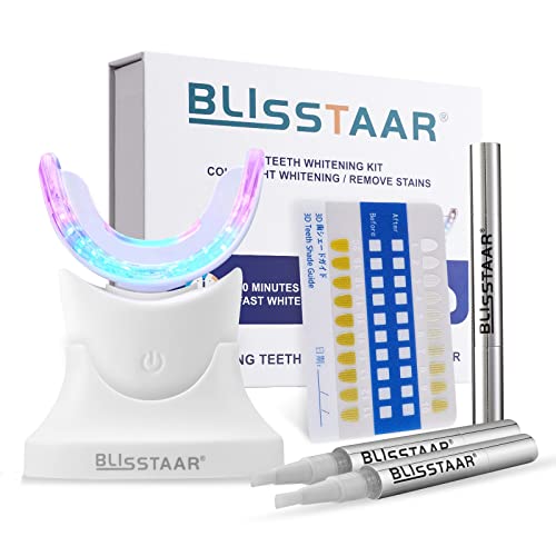Blisstaar Sbiancante Denti, Kit Sbiancamento Denti Professionale Con 32X Lampada Di Denti Bianchi E 3 (3Ml) Gel Sbiancante Denti, Pulizia Denti Per Ca