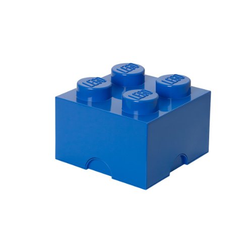 Mattoncino-Contenitore Lego A 4 Bottoncini, Contenitore Impilabile, 5,7 Litri, Blu