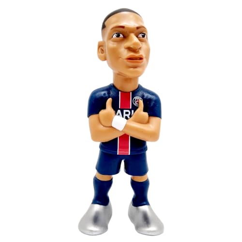 Minix Collectible Figurines Minix Psg Mbappé 7#100-Personaggio Da Collezione 12 Cm, Argento, Beige E Blu, One Size