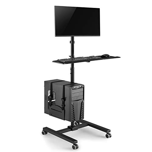 Maclean Mc-793 Carrello Per Monitor E Pc Posto Di Lavoro In Piedi E Da 17 "-32" Fino A 20 Kg Vesa 75X75,100X100