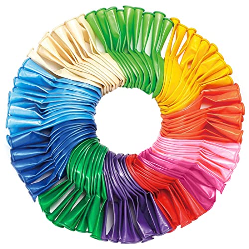 110 Palloncini Colorati Misti, Palloncini Colore Assortiti 12"/30 Cm, Palloncini Elio Compleanno Bambini Bambina, Palloncini Lattice Per Feste, Comple