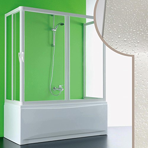Forte Box Doccia Sopravasca 3 Lati 70X170X70 Cm In Acrilico Mod.Nettuno Con Apertura Centrale