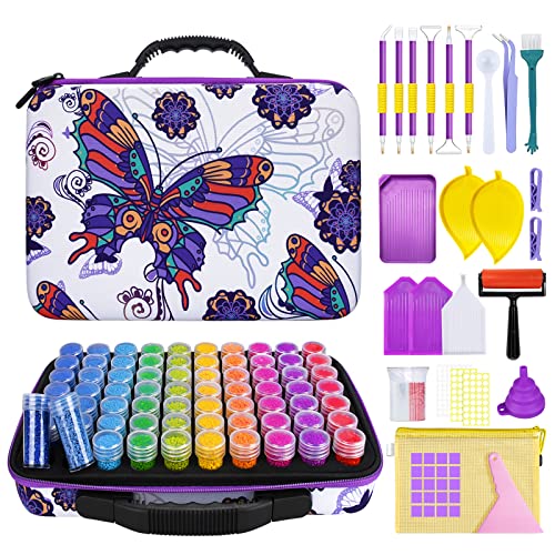 Jotol Diamond Painting Kit Completo,70 Slots Diamond Painting Accessori,5D Pittura Diamante Kit,Per Fai Da Te,Unghie,Gioielli,Artigianato D'Arte E Pun