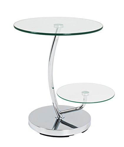 Haku Möbel Tavolino Da Caffè, Metallo, Cromo, Ø 52 X H 55 Cm