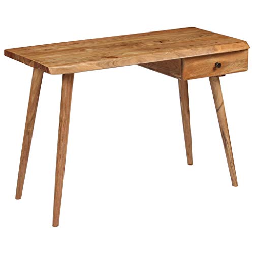 Vidaxl Legno Massello Di Acacia Scrittoio 110X50X76 Cm Scrivania Tavolo Pc
