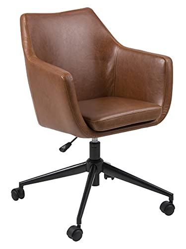 Ac Design Furniture, Trine In Metallo, Sedia, Marrone, 58 X 58 X 95 Cm
