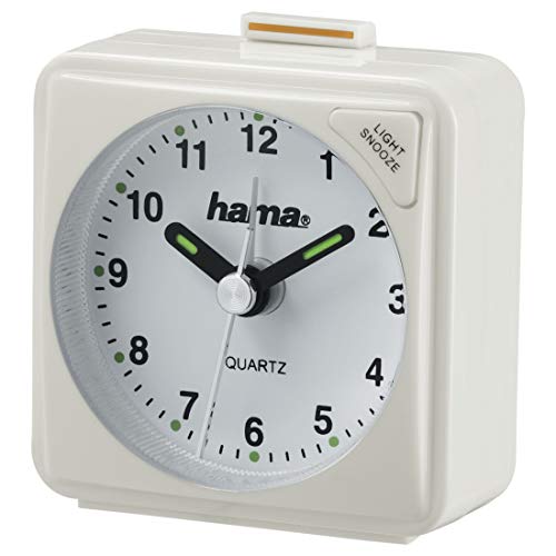 Hama A50 Orologio Da Viaggio, Bianco, 5.6 X 3 X 5.6 Cm