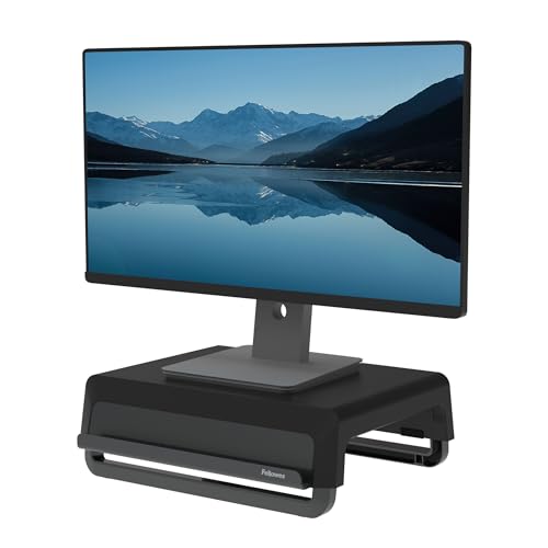 Fellowes Supporto Monitor Da Scrivania - Supporto Monitor Breyta™ 100% Riciclabile Per La Casa E L'Ufficio - Supporto Ergonomico Portatile Per Monitor
