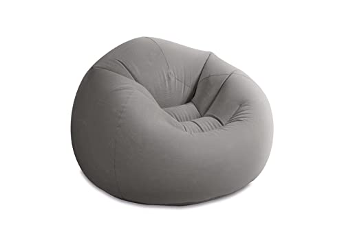 Intex Beanless Bag - Poltrona A Sacco, Grigio, 1.14 M X 1.14 M X 71 Cm