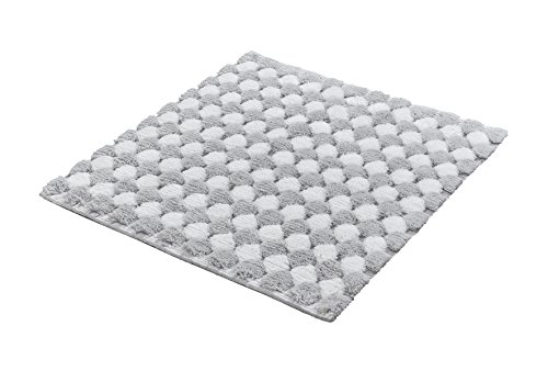Kleine Wolke Tappetino Da Bagno Merida, Cotone, Grigio Argento, 70 X 120 Cm
