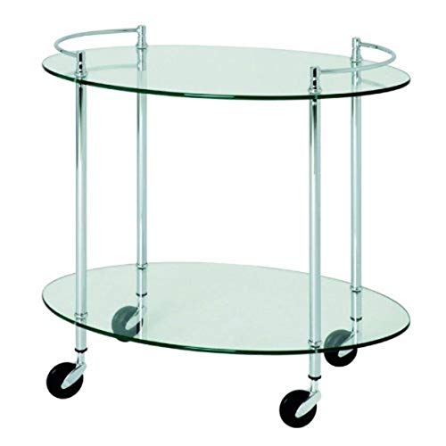 Haku Möbel Carrello Di Servizio, Metallo, Cromato, L 68 X P 46 X A 63 Cm