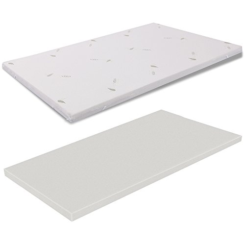 Miasuite I Sogni Italiani Topper Correttore In Memoryfoam Per Materasso Una Piazza E Mezza 120X200 Altezza 5 Cm Sfoderabile Aloe Vera