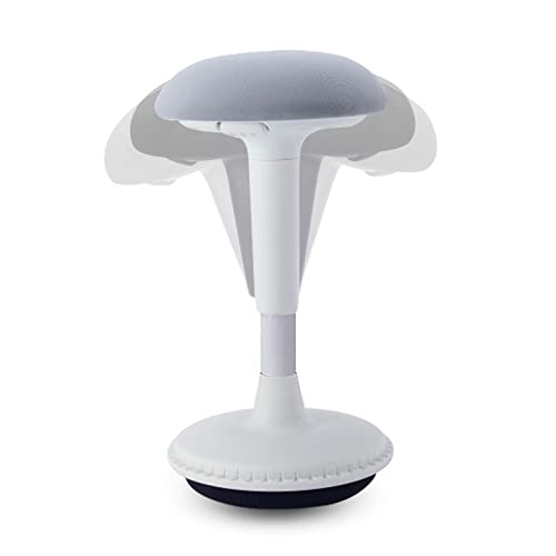 Dynaseat Sgabello Ergonomico Regolabile In Altezza Per Sedersi E Stare In Piedi (Bianco, 65 – 85 Variante) – Sgabello Da Ufficio Ergonomico – Sgabello