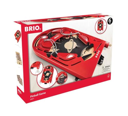 Brio - Flipper Challenge Space Safari, Flipper Tema Universo Da Tavolo, 5 Pezzi, Età 6+ Anni