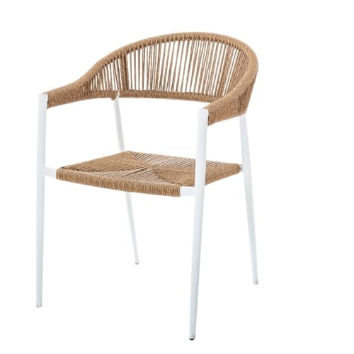 Bigbuy Home Sedia Da Giardino Neska Ii Bianco Sintetico Alluminio 56 X 59,5 X 81 Cm