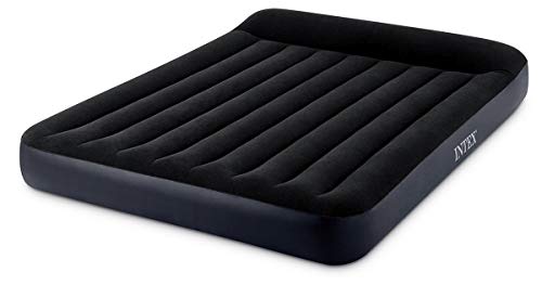 Intex 64143 Materasso Gonfiabile Matrimoniale Dura Beam Pillow Rest Con Tecnologia Fiber Tech, Senza Pompa Elettrica, 152 X 203 X 25 Cm