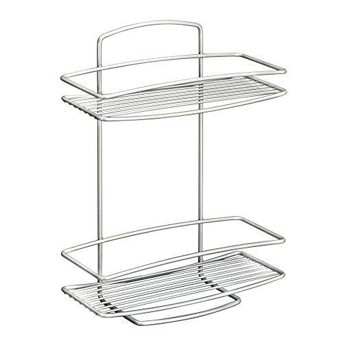 Metaltex Serie Onda - Mensola Rettangolare 2 Ripiani Per Bagno - (460002)