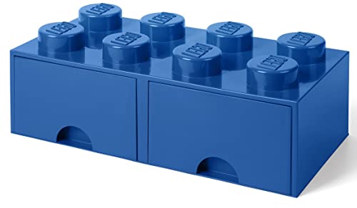 Room Copenhagen- Contenitore Brick 8 Cassetto, Colore Blue, 8 Bottoni, Rcl Bd8 Bl