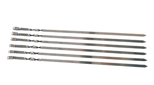 Lot De 6 Pics À Brochettes, 60 Cm/2,5 Mm (Épais)
