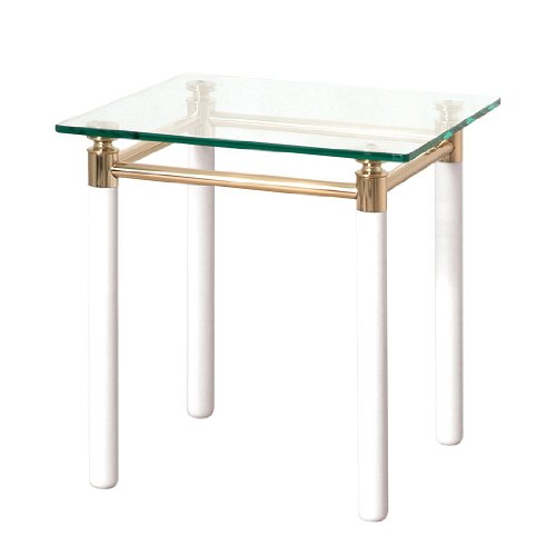 Haku Möbel Tavolino Da Caffè, Metallo, Placcato In Oro Bianco, L 42 X P 42 X A 44 Cm