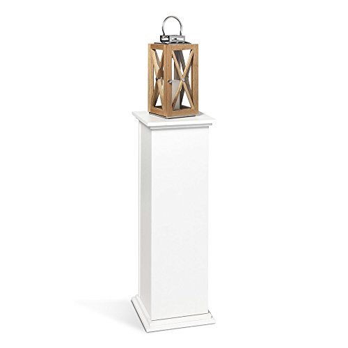 13Casa - Fireplace C1 - Mobile Multiuso. Dim: 30X30X89 H Cm. Col: Bianco. Mat: Truciolare.