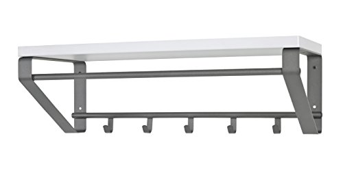 Haku Möbel Appendiabiti Da Parete, Mdf, Antracite-Bianco, L 70 X P 30 X A 23 Cm