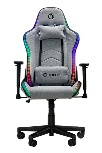 Nacon Sedia Gaming Ch-675Rgb Gioco, Tessuto, Grigio, Grande