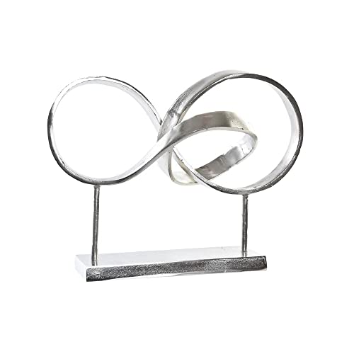 Dkd Home Decor Figura Decorativa, Alluminio, Argento Metallizzato, Estándar