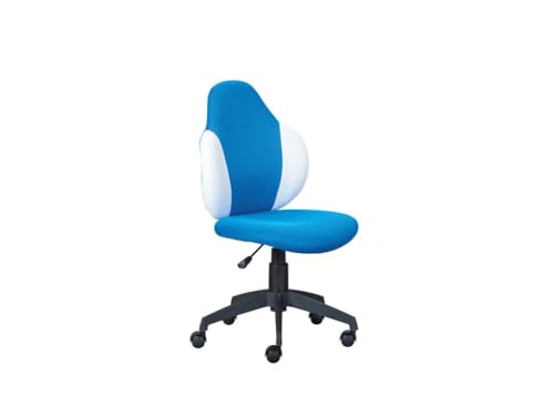 Inter Link Scrivania Ufficio Sedia Girevole Per Bambini Rete Di Rivestimento Nella Combinazione Di Colori Blu E Bianco, 52 X 56 X 94-104 Cm
