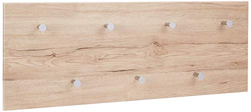 Haku Möbel Appendiabiti Da Parete, Mdf, Rovere San Remo Cromato, L 80 X P 6 X H 30 Cm