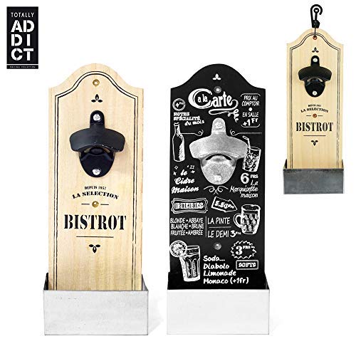 Bistrot Kv7099, Apribottiglie Da Parete Legno , 11,2 X 7,1 X 30,6 Cm, Colori Assortiti