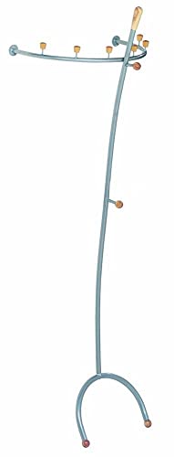 Haku Möbel Appendiabiti Da Parete, Legno Massello, Alluminio, L 67 X P 51 X A 189 Cm