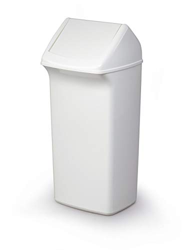 Durable - Durabin Flip 40, Contenitore Per Rifiuti E Materiale Riciclabile, 40 Litri, Coperchio Basculante, 320X747X366 Mm, Bianco (Cod. #1809798010)