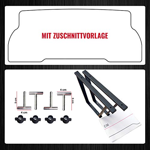 Bremer Sitzbezüge, Metallo, Console Pieghevole Nera Per Vw Multivan, Konsole Klappbar Schwarz Für Vw Multivan