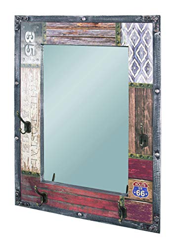 Haku Möbel Appendiabiti Da Parete, Mdf, Motivo Vintage, L 55 X P 8 X A 75 Cm