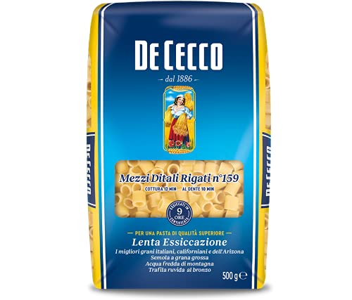 De Cecco Pasta Mezzi Ditali Rigati - 6 Pezzi Da 500 G [3 Kg]