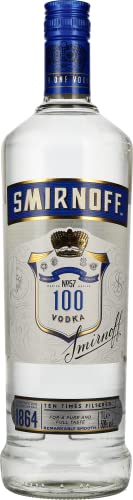 Smirnoff Triple Distilled 100 Proof Vodka Blue Label 50% Vol. 1L