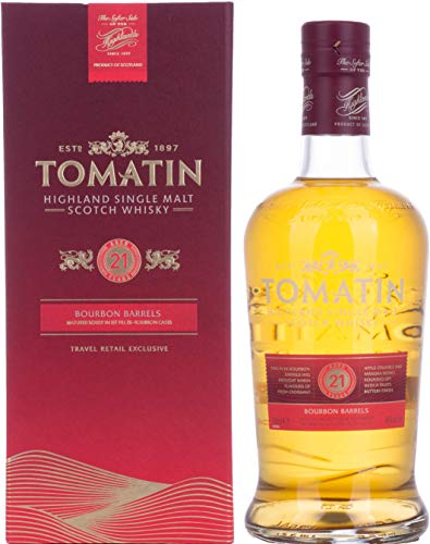 Tomatin 21 Years Old Bourbon Casks Travel Retail Exclusive 46% Vol. 0,7L In Giftbox