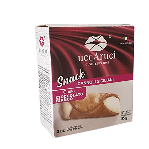Mini Cannoli Cioccolato Bianco Snack - Uccaruci - Offerta 5 Pezzi