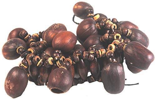 Fair Trade Shaman Rattle Maraca Calabash Piede Shaker Tapar Nuts R116Dark