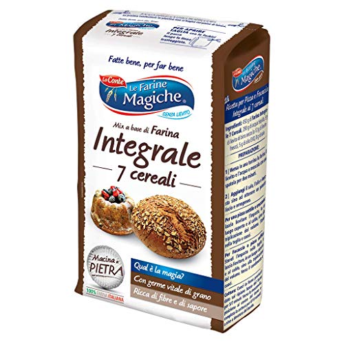 Le Farine Magiche Farina Integrale Ai 7 Cereali, Altamente Digeribile, Gusto Rustico E Tipico Di Un Tempo, Confezione Da 900 G