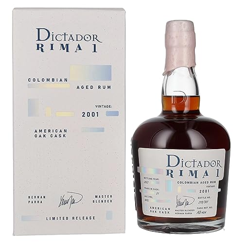 Dictador Rima 1 21 Years Old American Oak Cask Vintage 2001 44% Vol. 0,7L In Giftbox