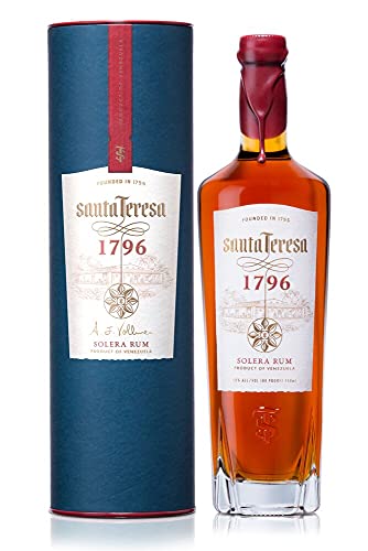 Santa Teresa 1796, Rum Venezuelano Con Metodo Solera, Confezione Con Astuccio, 40% Vol., 70Cl / 700Ml