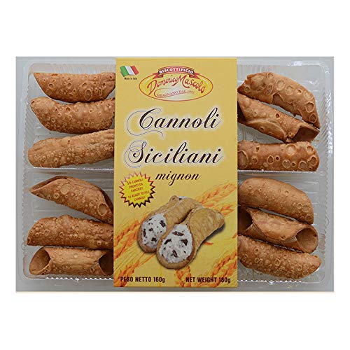 Cannoli Siciliani Mignon Da Riempire Mascolo Croccanti 160 Gr 12 Pezzi Farcire Farcitura