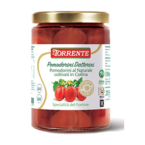 Pomodorini Datterini Al Naturale - Pomodori Non Pelati Interi - La Torrente - Cartone Da 6 Pezzi