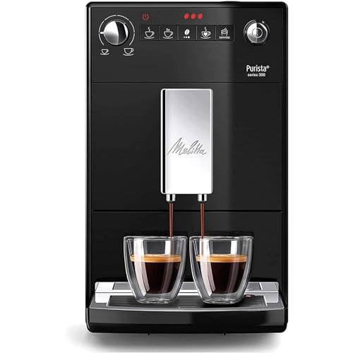 Melitta Purista F 230-102 - Macchina Da Caffè Automatica Con Macinino Conico Silenzioso (Tasto Di Selezione Diretta, Funzione A 2 Tazze, Larghezza 20 